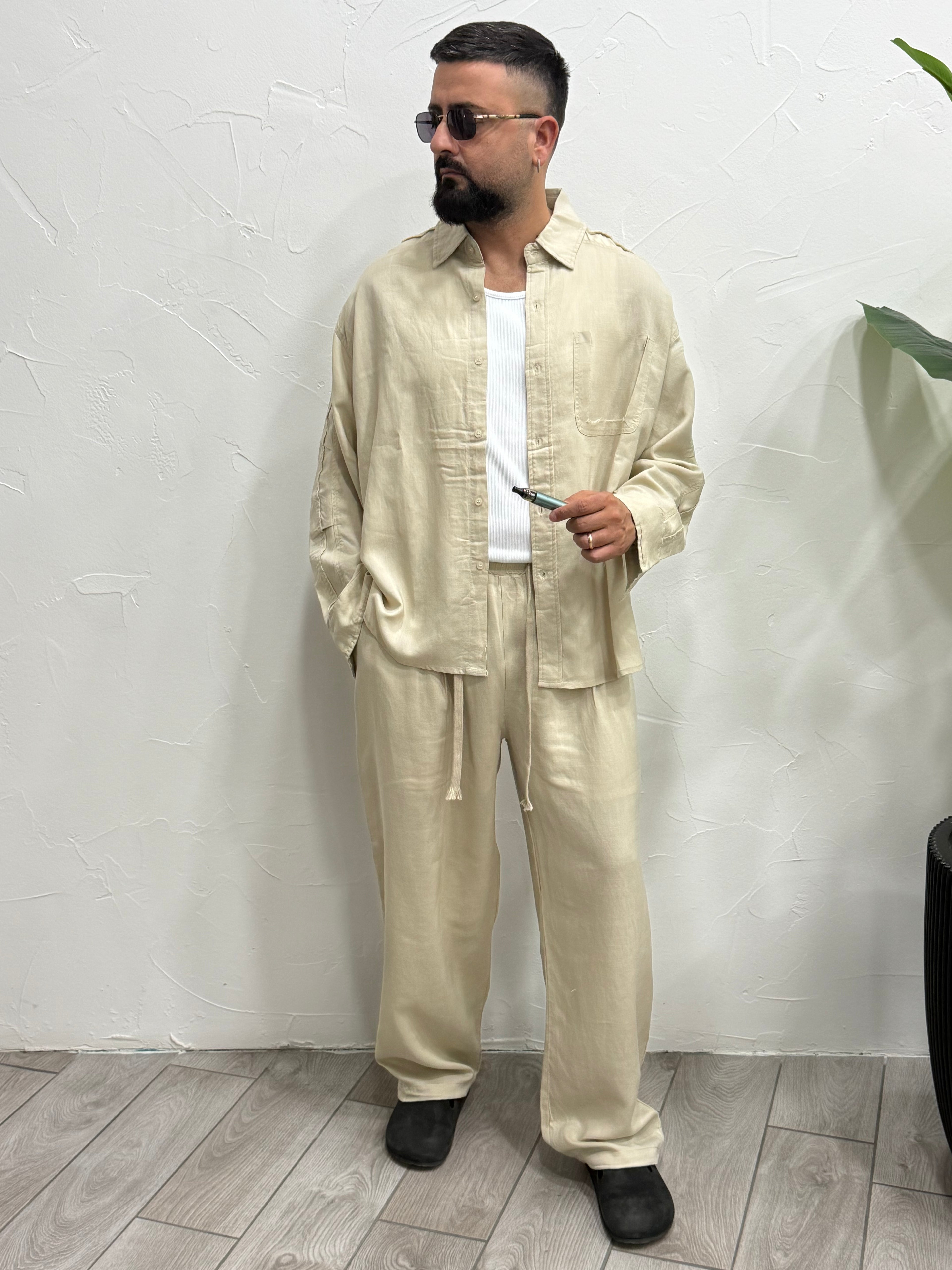 Coordinato di lino MYKNOS