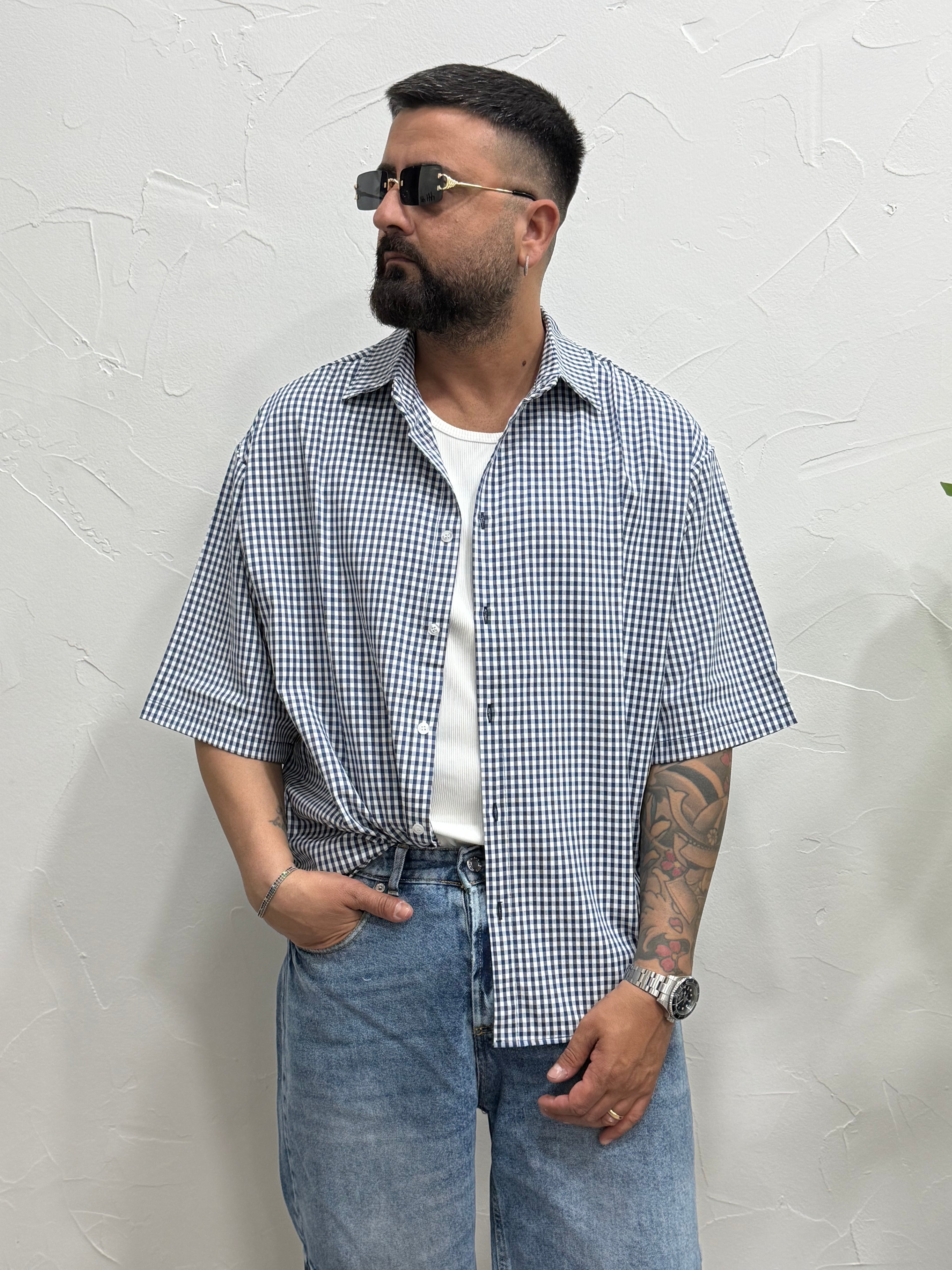 Camicia con scritta retro