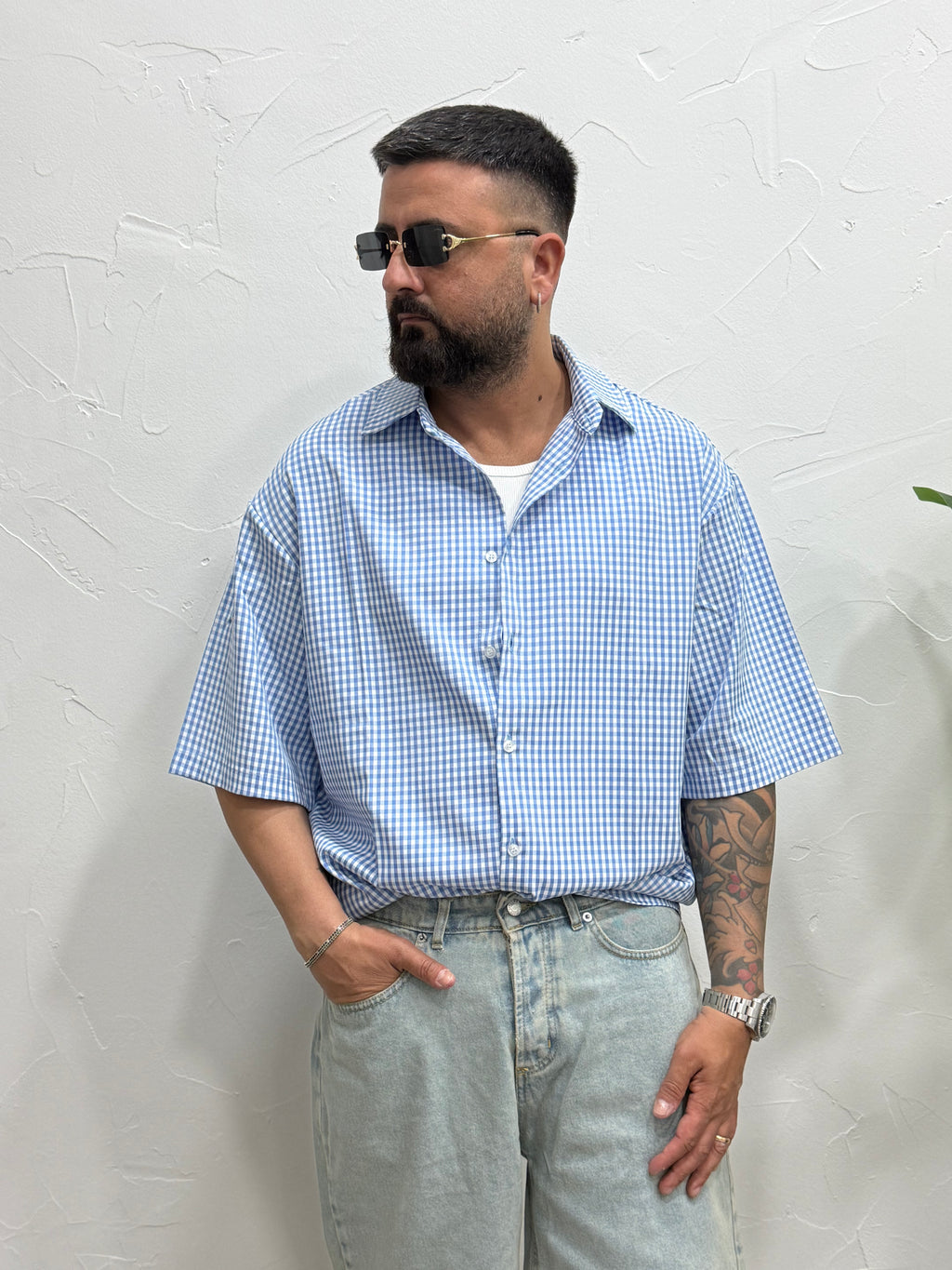 Camicia con scritta retro